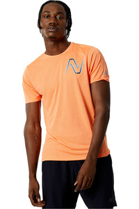 New Balance camiseta técnica manga corta hombre Graphic Impact Run Short Sleeve vista frontal