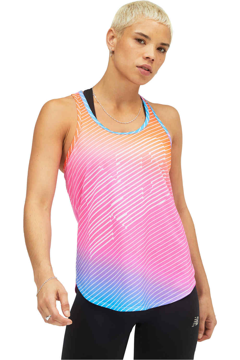 New Balance camiseta técnica tirantes mujer Printed Accelerate Tank vista frontal