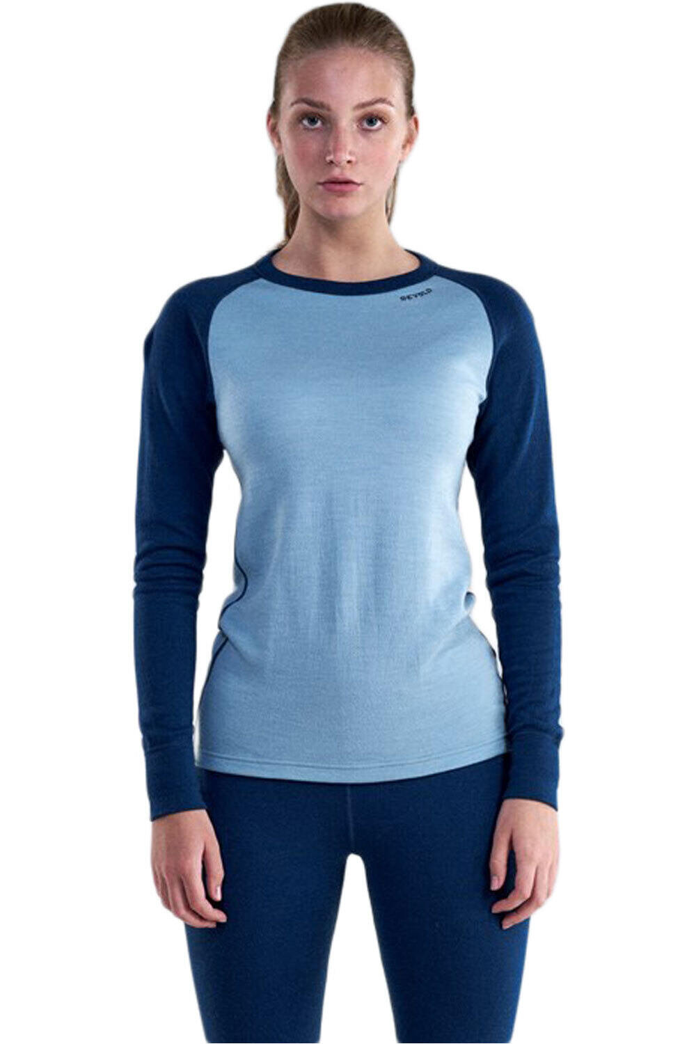 Devold camiseta térmica manga larga mujer EXPEDITION MERINO 235 SHIRT vista frontal