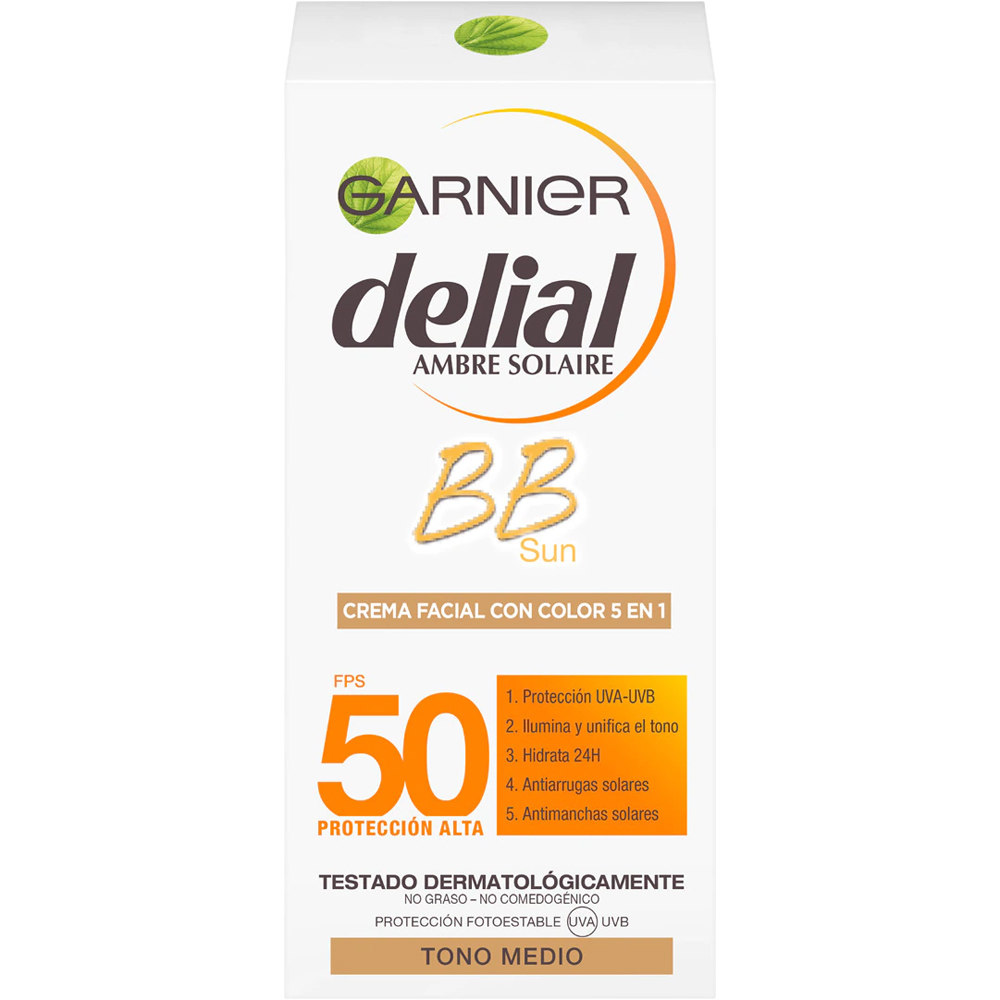 Delial protección solar facial Facial BB sun IP50 50ml vista frontal