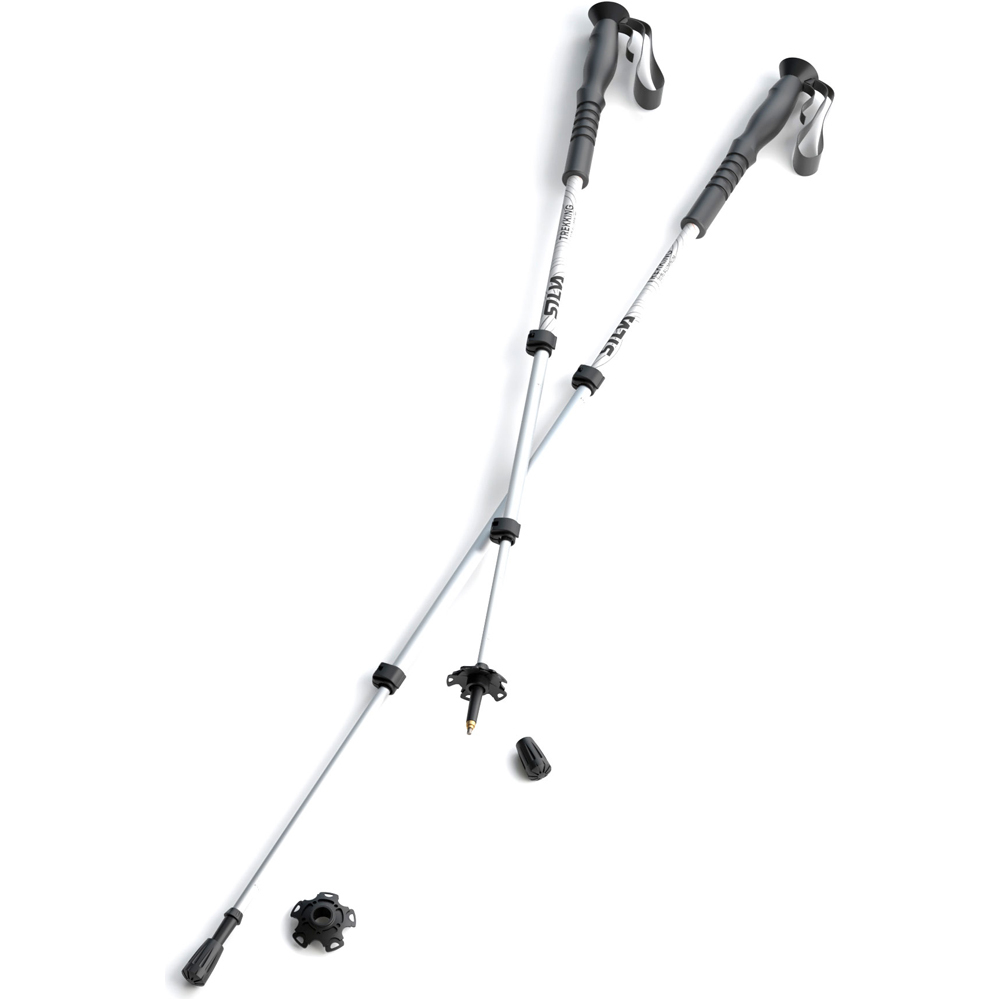 Silva bastón travesía montaña PAR-TREKKING POLES ALUMINUM telescpicos 3 secc vista frontal