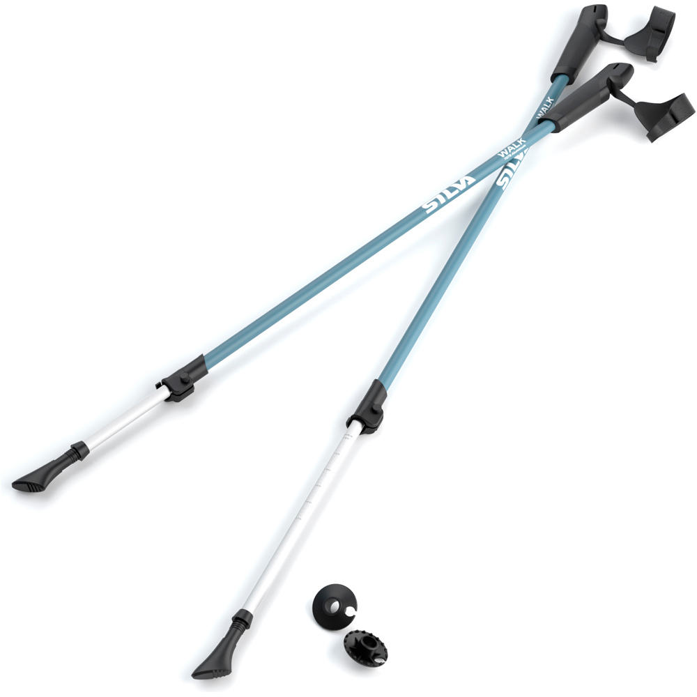 Silva bastón travesía montaña PAR-WALK POLES ALUMINUM telescpicos 2 secc vista frontal