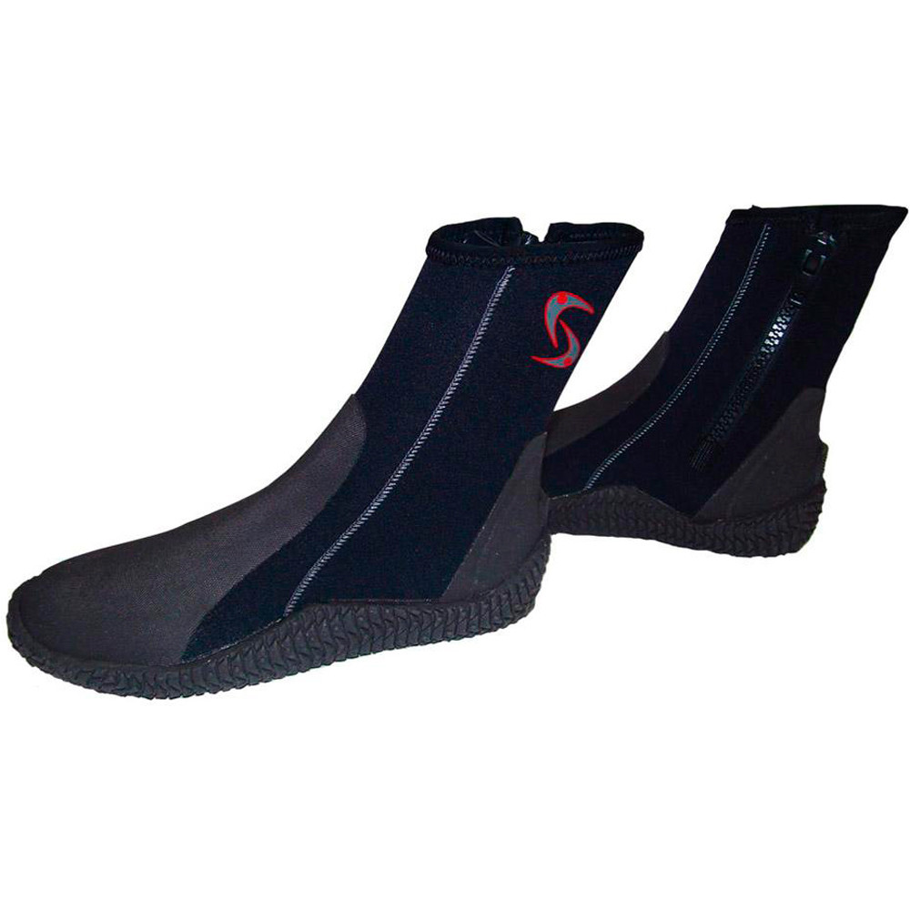 Botas 5mm c/suela c/crem y refuerzos escarpines surf Negro (L)