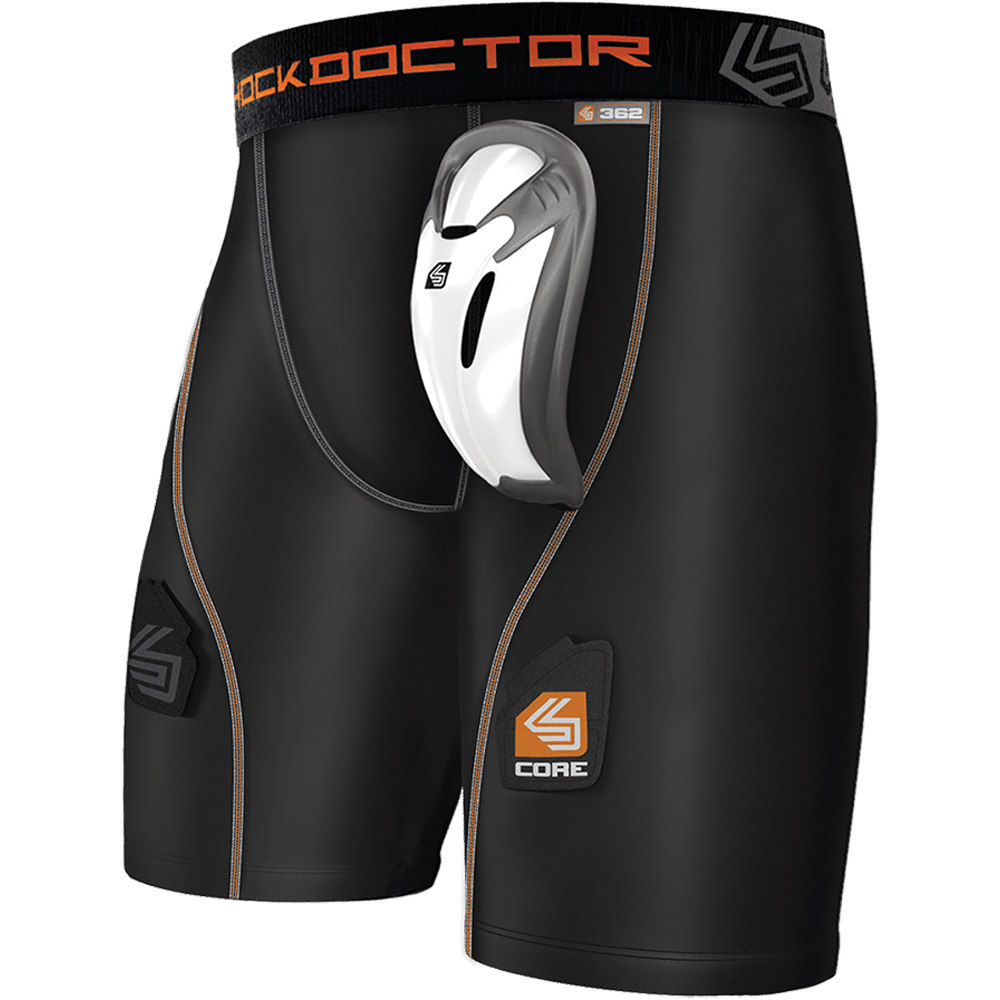 Shock Doctor coquilla Core Compression Hockey Short With BioFlex Cup vista frontal