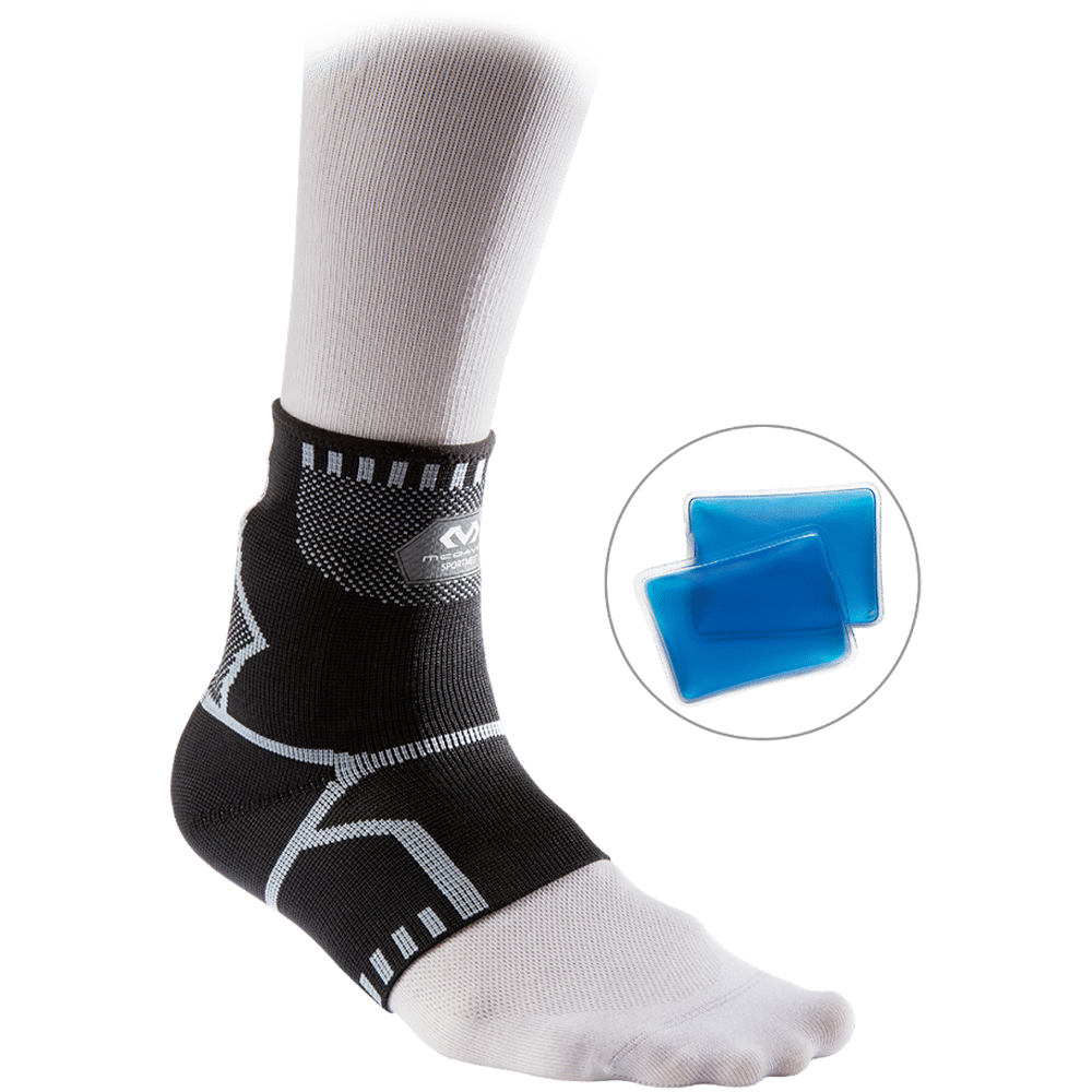 Mcdavid tobillera Recovery 4-way Ankle Sleeve with custom cold packs vista frontal