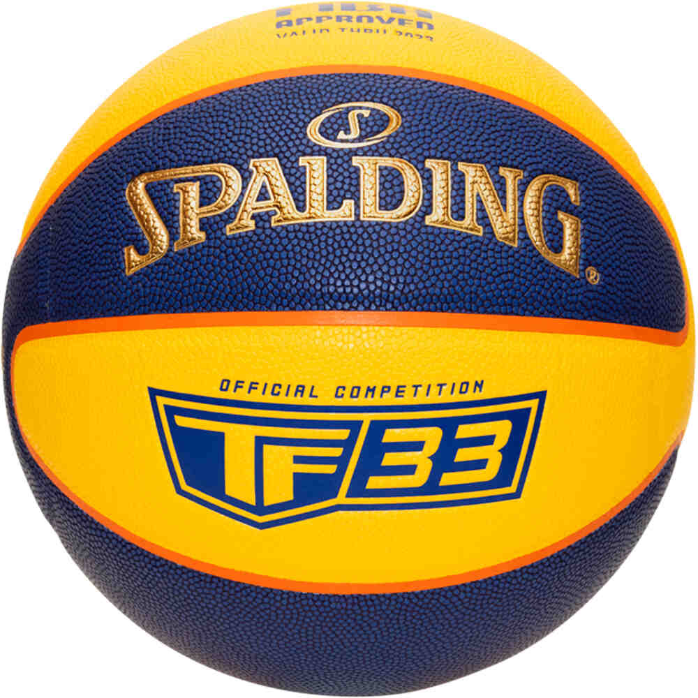 Spalding balón baloncesto TF-33 Gold 2021 Sz6 Composite Basketball vista frontal