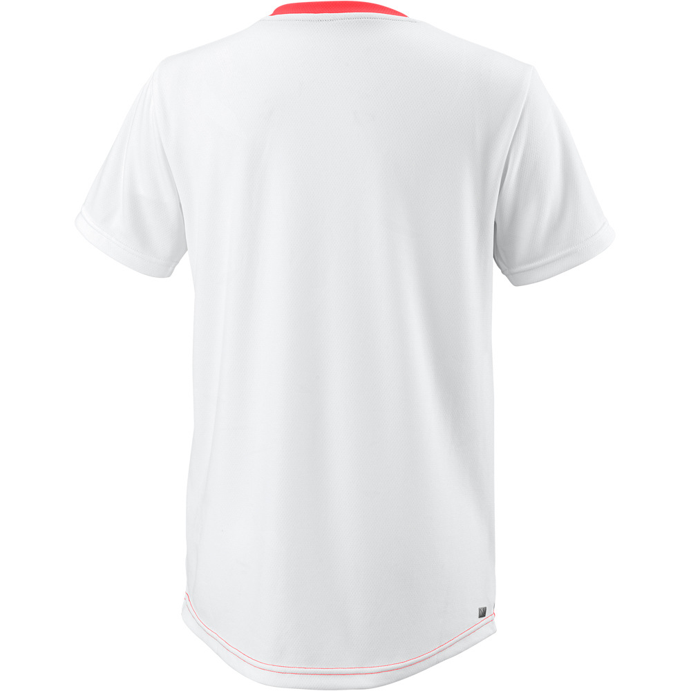 Wilson camiseta tenis manga corta niño TEAM II ANGLE CREW vista trasera