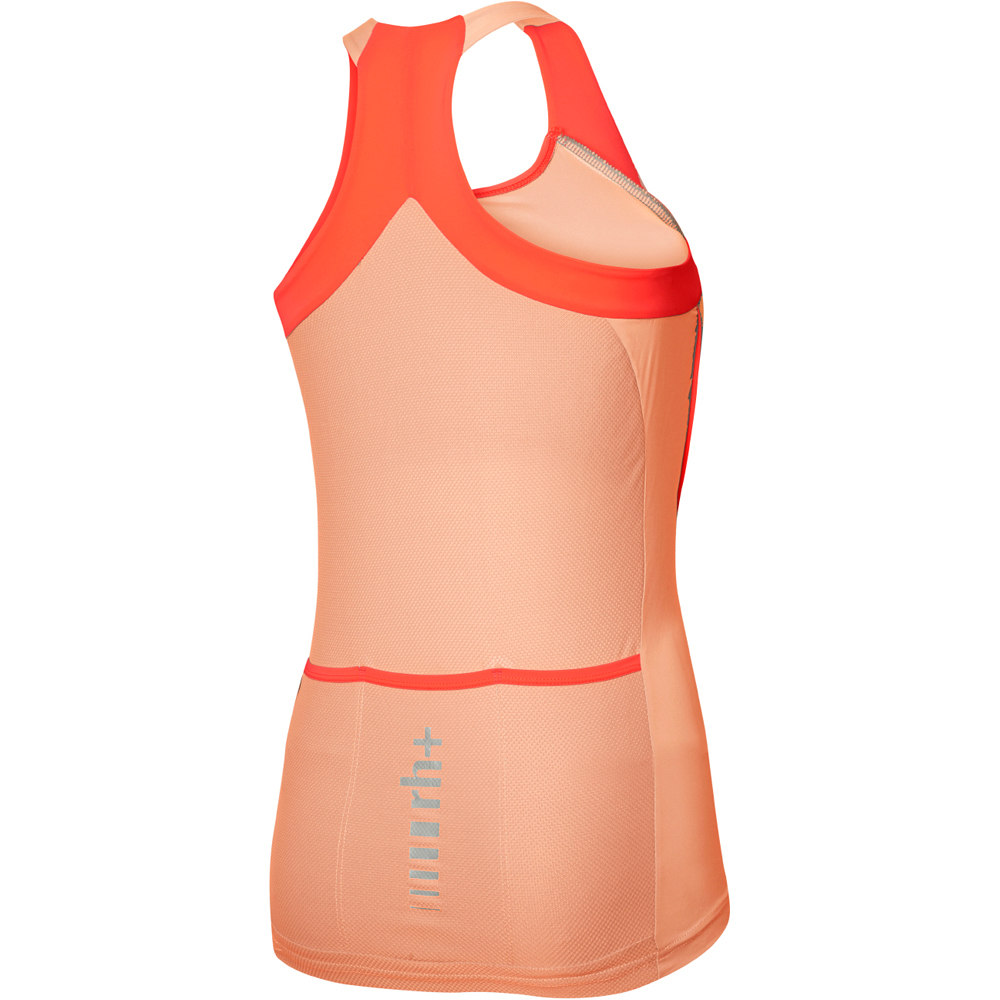 Rh+ maillot manga corta mujer Logo W Top vista trasera