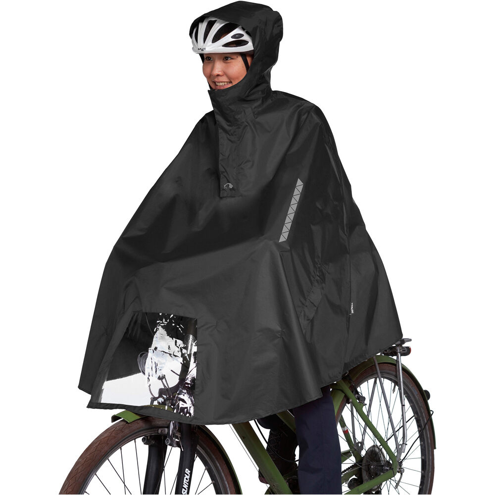 Bike poncho chaqueta impermeable ciclismo hombre Negro (S)