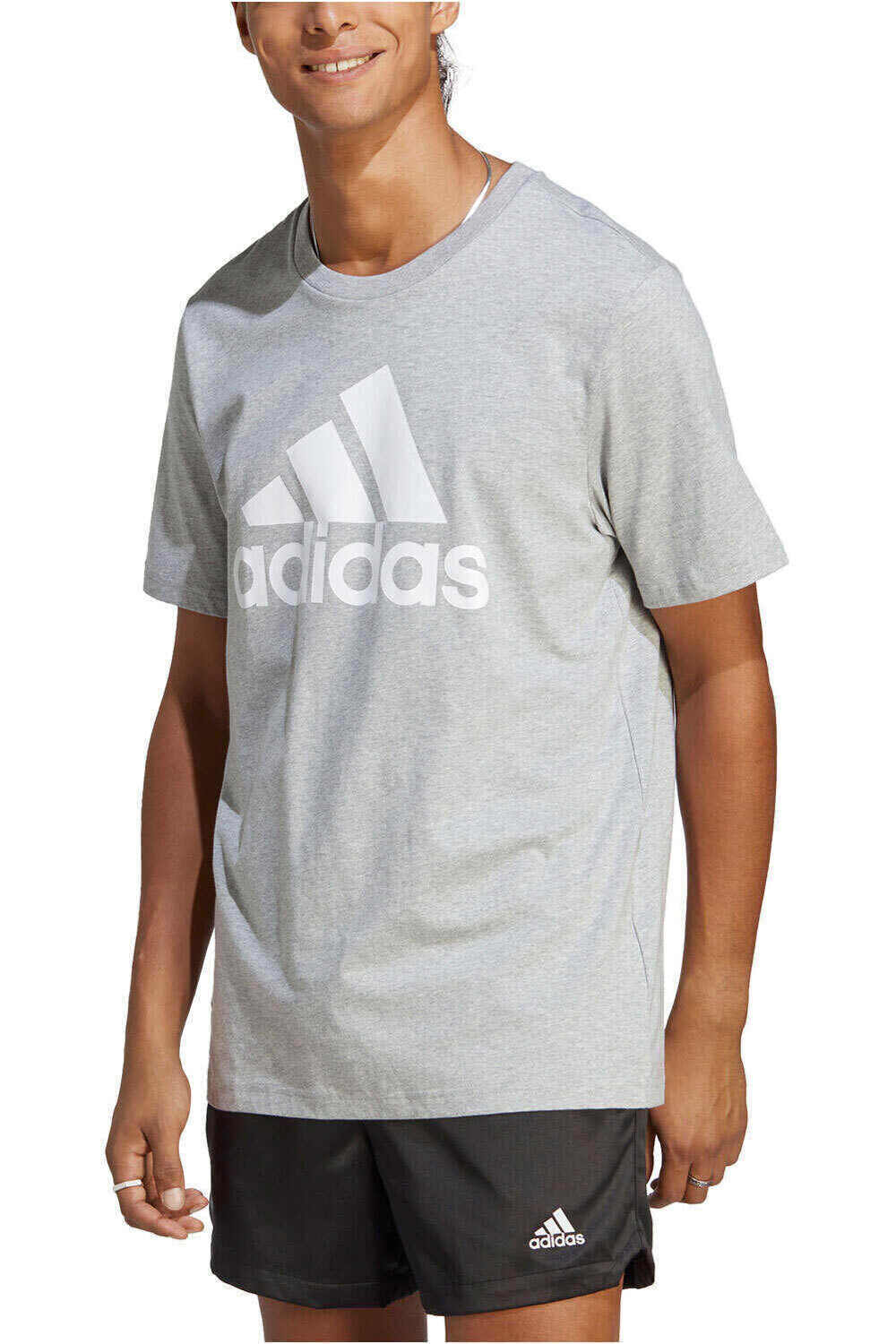 Essentials single big logo camiseta manga corta hombre Gris (L)