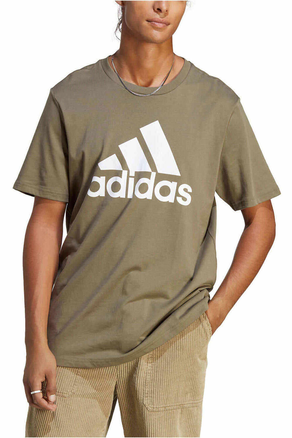 adidas camiseta manga corta hombre Essentials Single Big Logo vista frontal