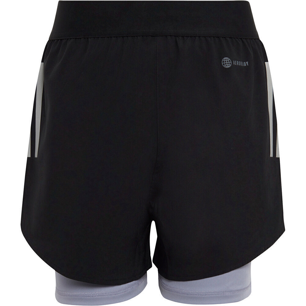 adidas pantaloneta técnica niño Two-In-One AEROREADY Woven Running vista trasera