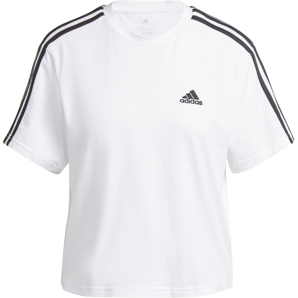 adidas camiseta manga corta mujer Essentials 3 bandas Single Crop 04