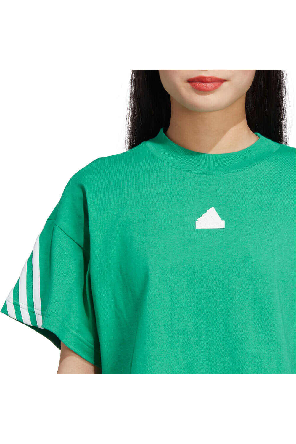 adidas camiseta manga corta mujer Future Icons 3 bandas vista detalle