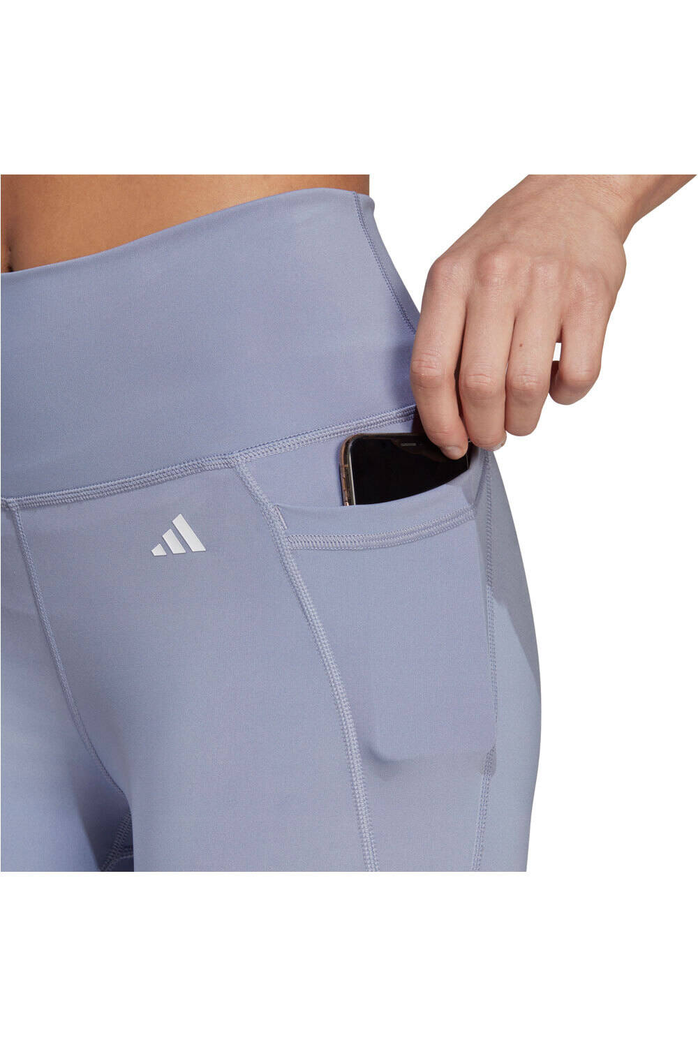 adidas pantalones y mallas largas fitness mujer Optime Stash Pocket 7/8 de tiro alto vista detalle
