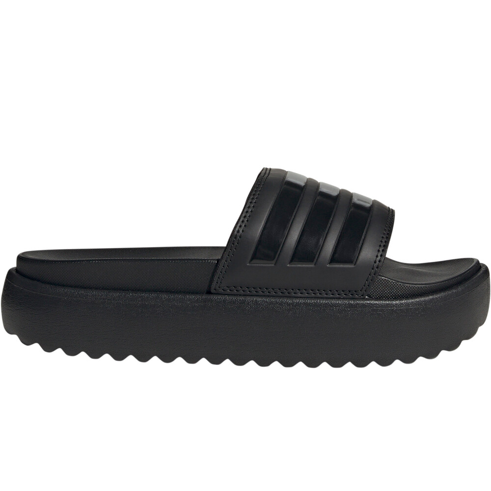 Adilette platform chanclas mujer Negro (7)