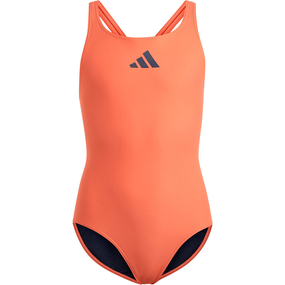 adidas bañador natación niña 3 BARS SOL ST Y vista frontal