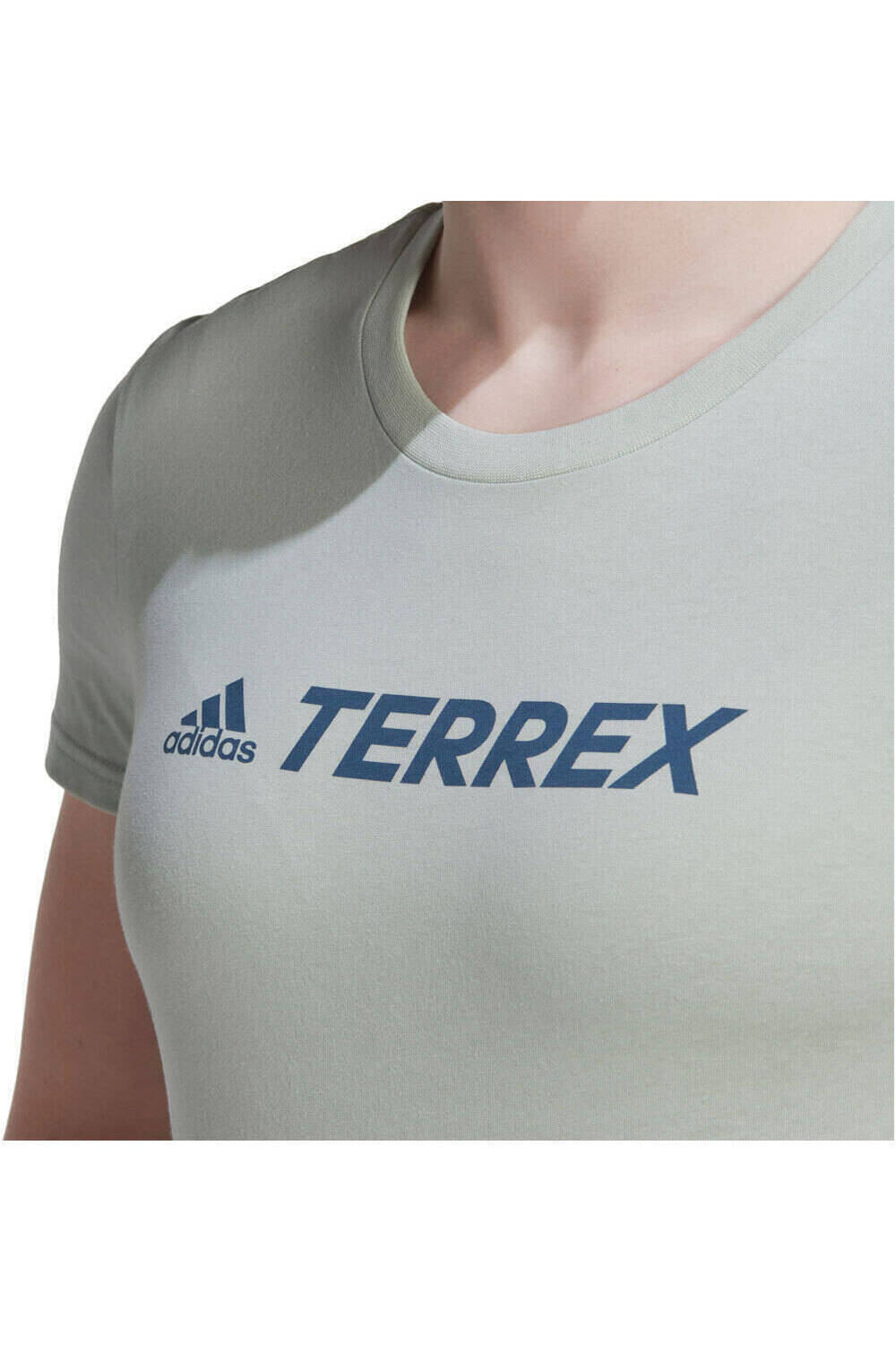 adidas camiseta montaña manga corta mujer Terrex Classic Logo vista detalle