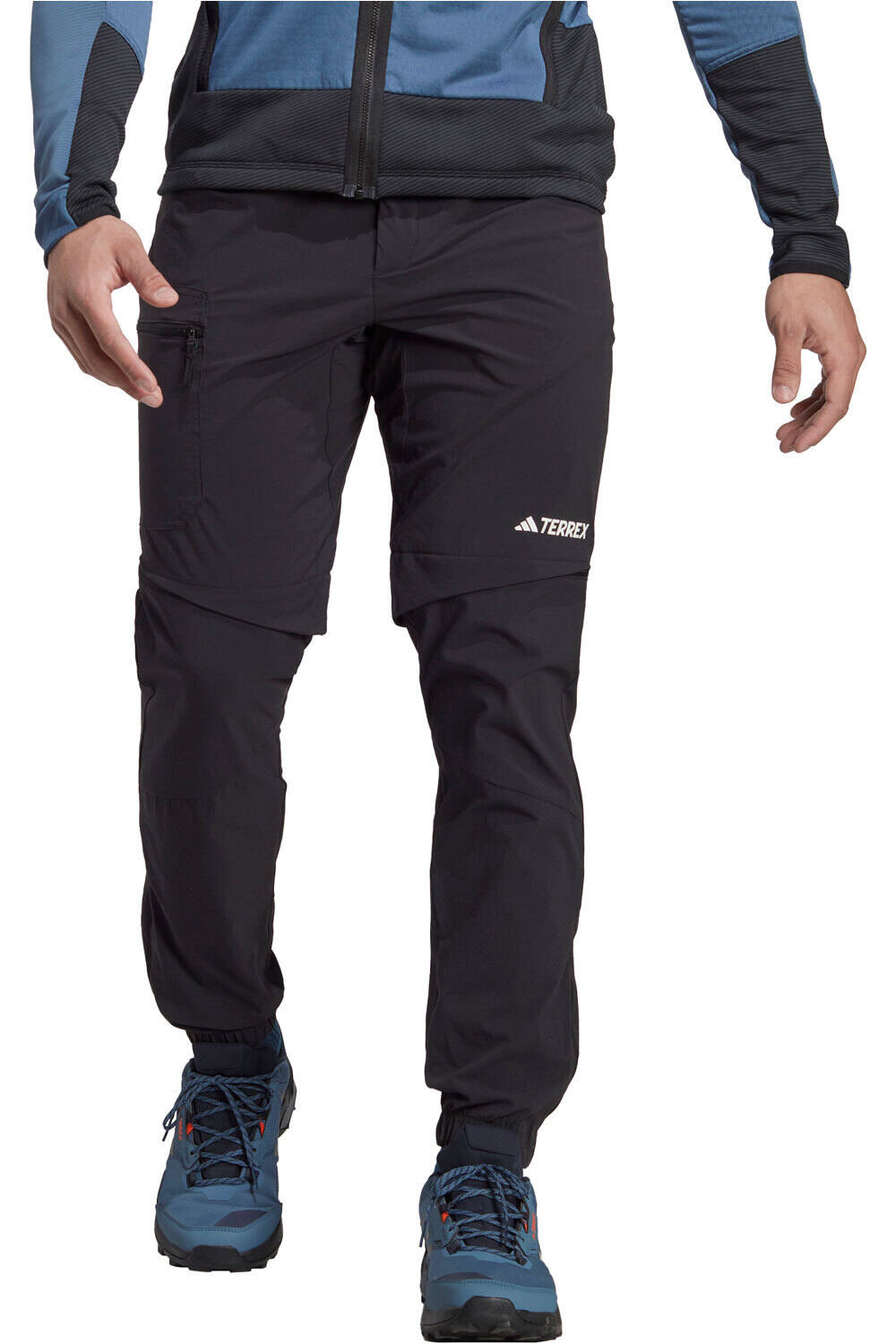 adidas Terrex Utilitas Hiking Zip-off negro pantalón largo montaña hombre