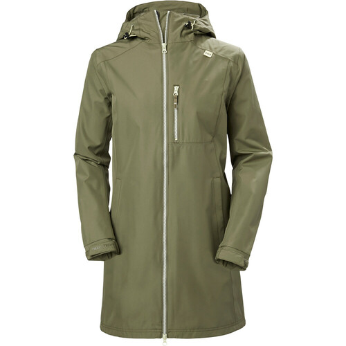 Helly Hansen Long Belfast blanco chaqueta impermeable mujer