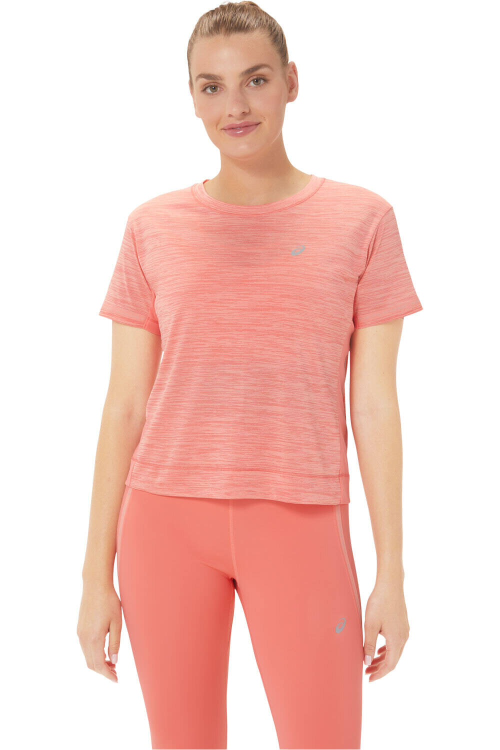 Race crop camiseta entrenamiento manga corta mujer Naranja (S)