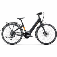 Conor bicicleta paseo CONOR WYCK E-CITY LADY 28 NEGRO vista frontal