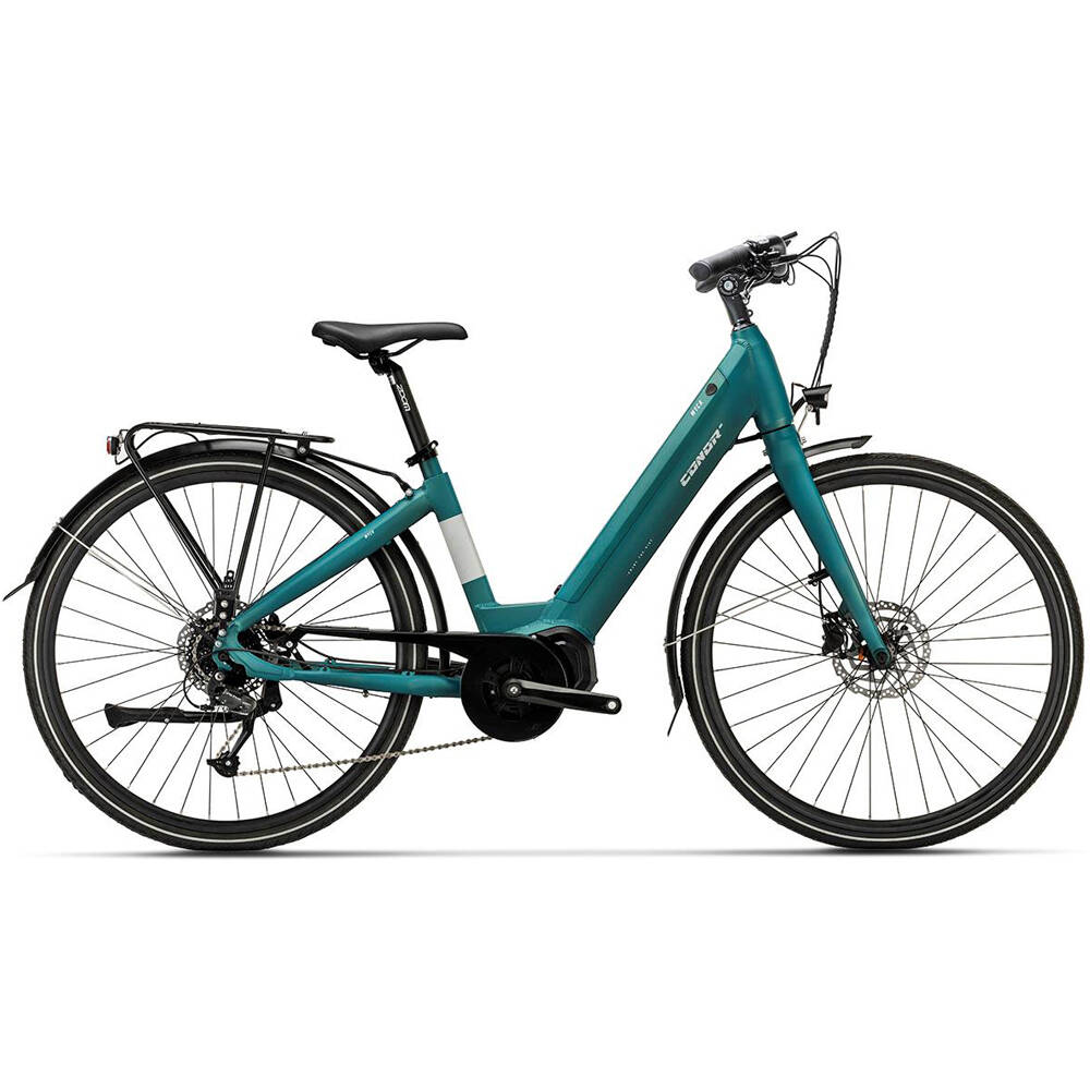 Conor bicicleta paseo CONOR WYCK E-CITY LADY 28 VERDE vista frontal