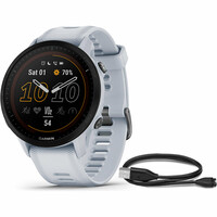 Garmin pulsómetros con gps Forerunner 955 Solar Blanco vista frontal