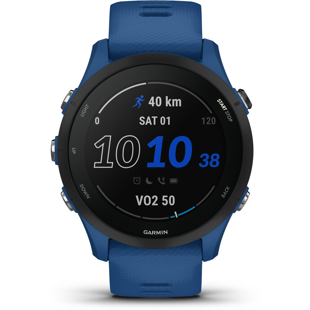 Garmin pulsómetros con gps Forerunner 255 Azul 02