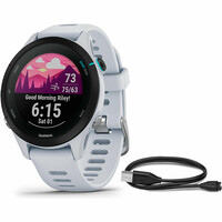 Garmin pulsómetros con gps Forerunner 255S Music Blanco vista frontal