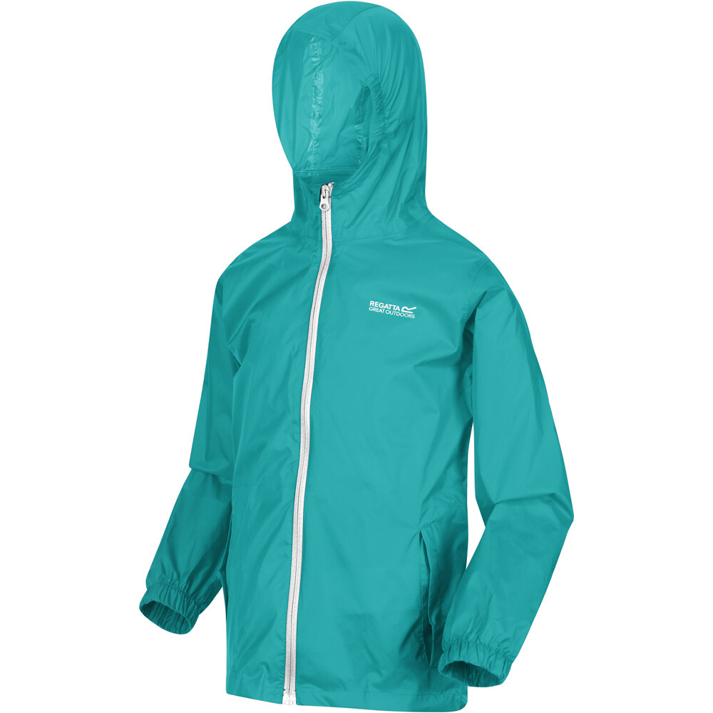 Regatta chaqueta impermeable niño PK IT JKT III vista detalle