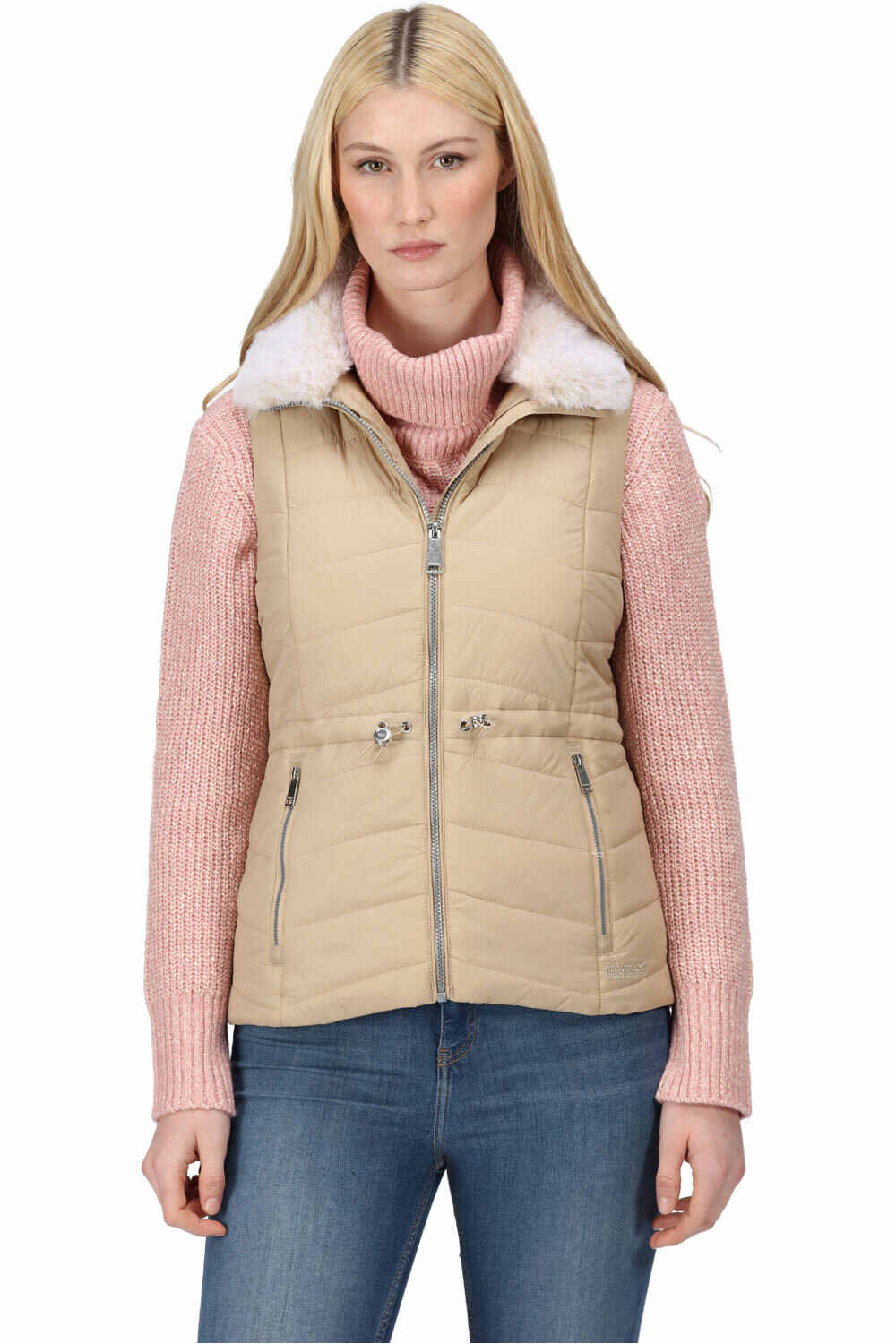 Walless b chaleco outdoor mujer Beige (12)