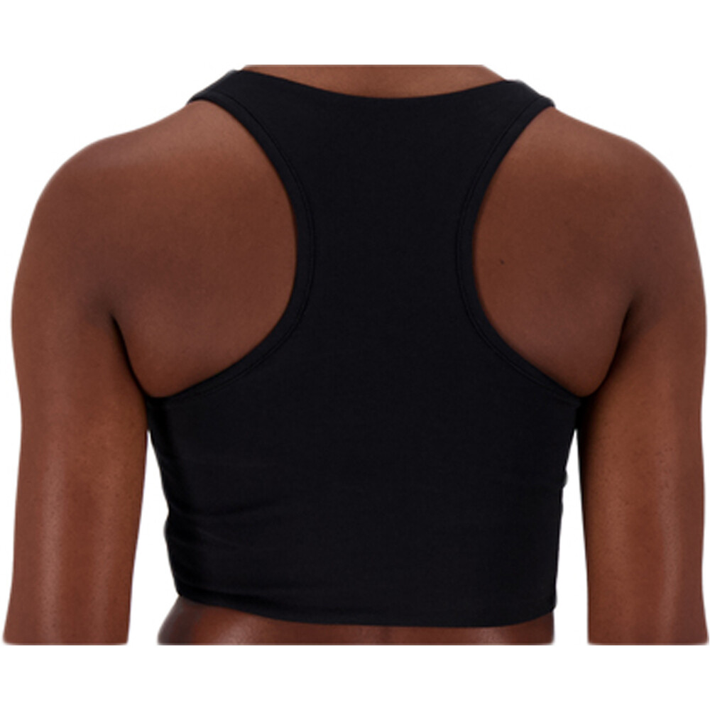 New Balance camiseta tirantes mujer Essentials Reimagined Cotton Spandex Bra Top vista trasera