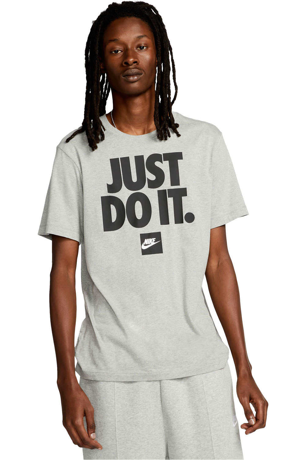 Fran jdi verbiage camiseta manga corta hombre Gris (S)