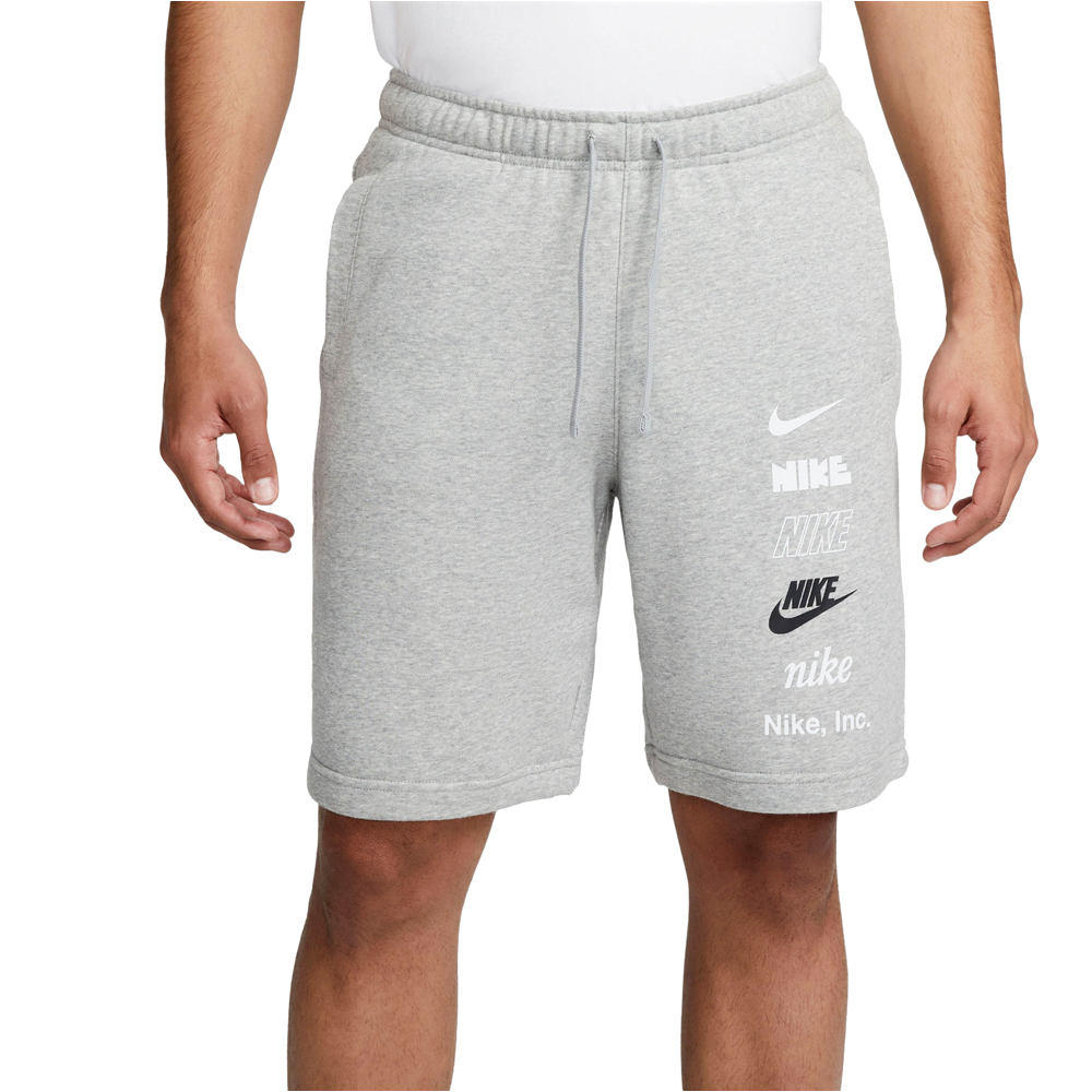 Nike bermudas hombre M NK CLUB+ FT SHORT MLOGO vista frontal