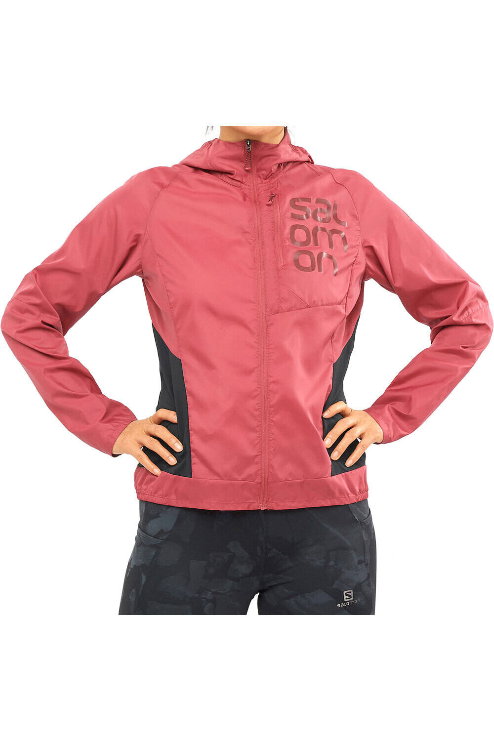 Salomon CHAQUETA TRAIL RUNNING MUJER BONATTI CROSS FZ HOODIE vista frontal