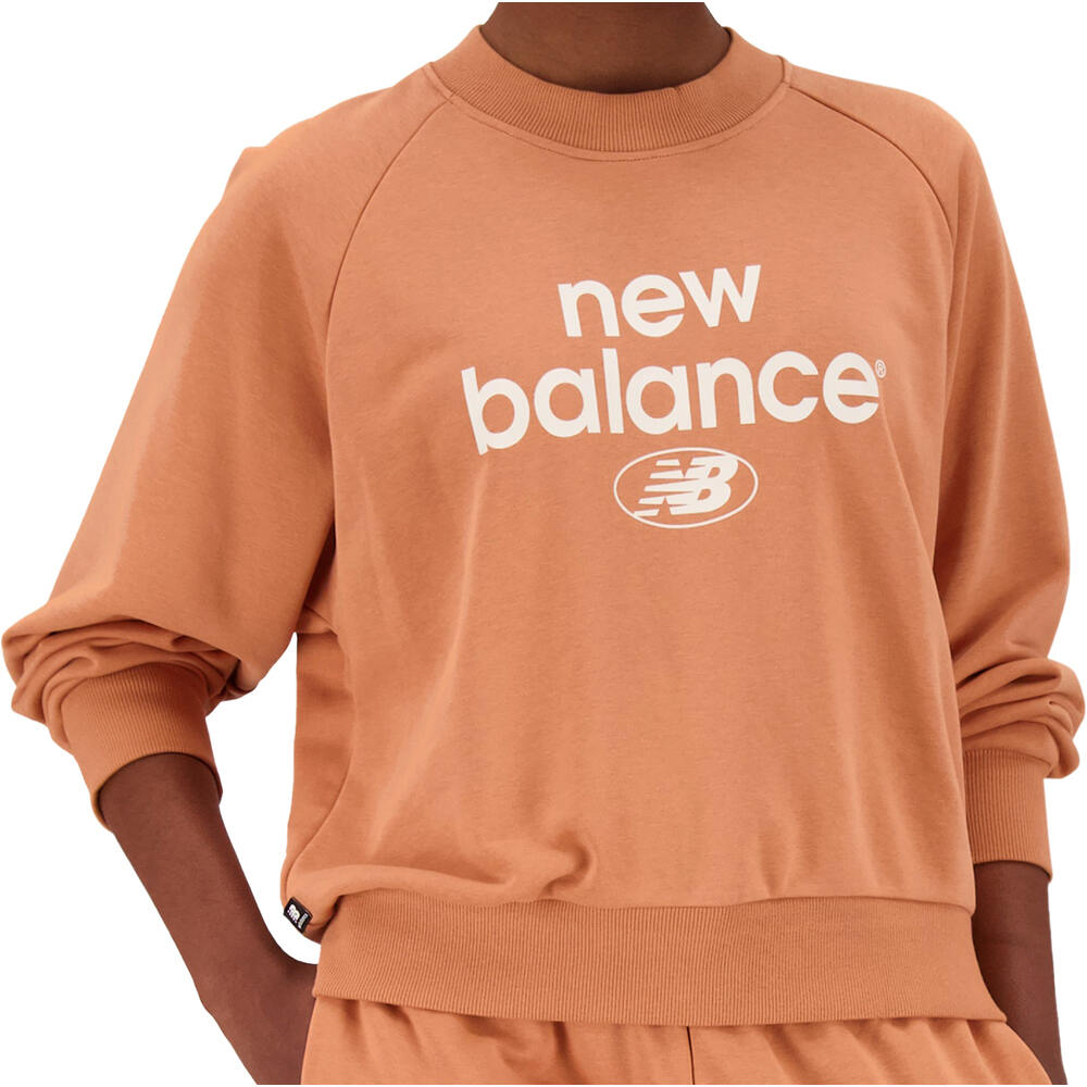 New Balance sudadera mujer Reimagined Brushed Back Fleece Crewneck vista frontal