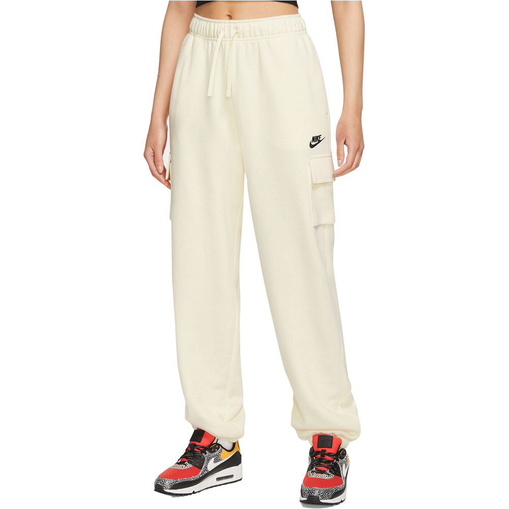 Nike pantalón mujer W NSW CLUB FLC MR PANT CARGO vista frontal