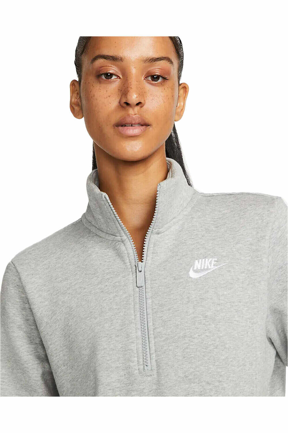 Nike sudadera mujer W NSW CLUB FLC STD QZ vista detalle