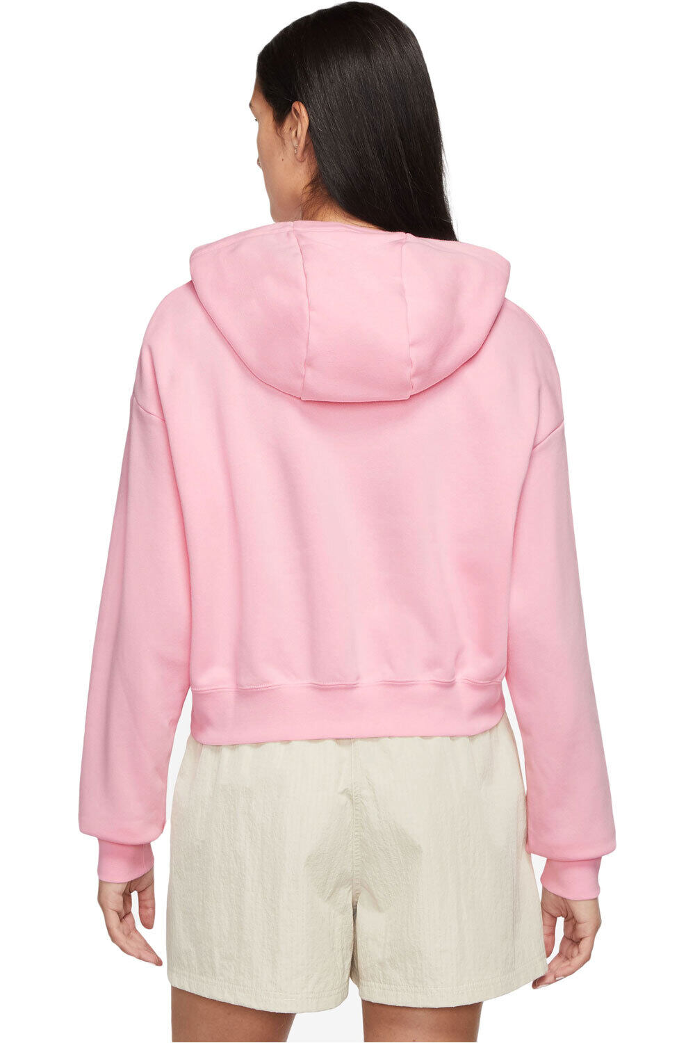 Nike sudadera mujer W NSW CLUB FLC GX CROP HDY vista trasera