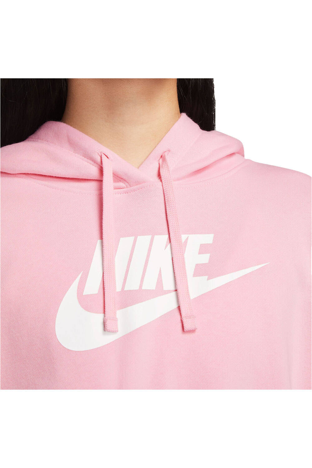 Nike sudadera mujer W NSW CLUB FLC GX CROP HDY vista detalle