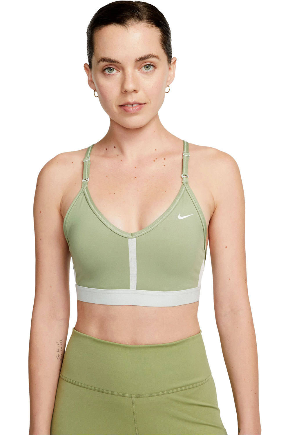 Nike sujetadores deportivos W NK DF INDY V-NECK BRA vista frontal