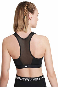 Nike sujetadores deportivos W NK DF SWSH ZIP FRONT BRA vista trasera