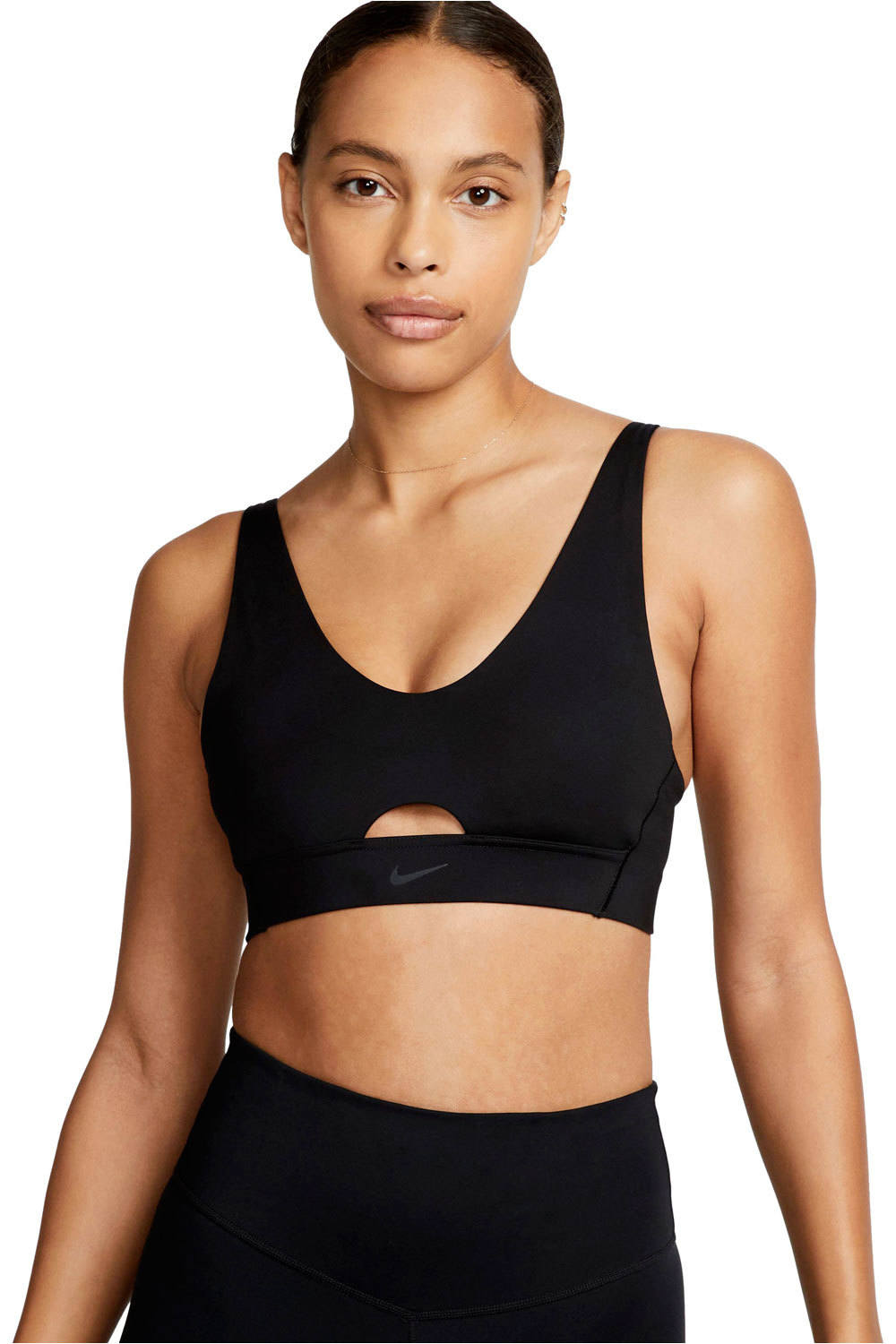 Nike Sujetador Yoga W NK DF INDY PLUNGE CUTOUT BRA vista frontal