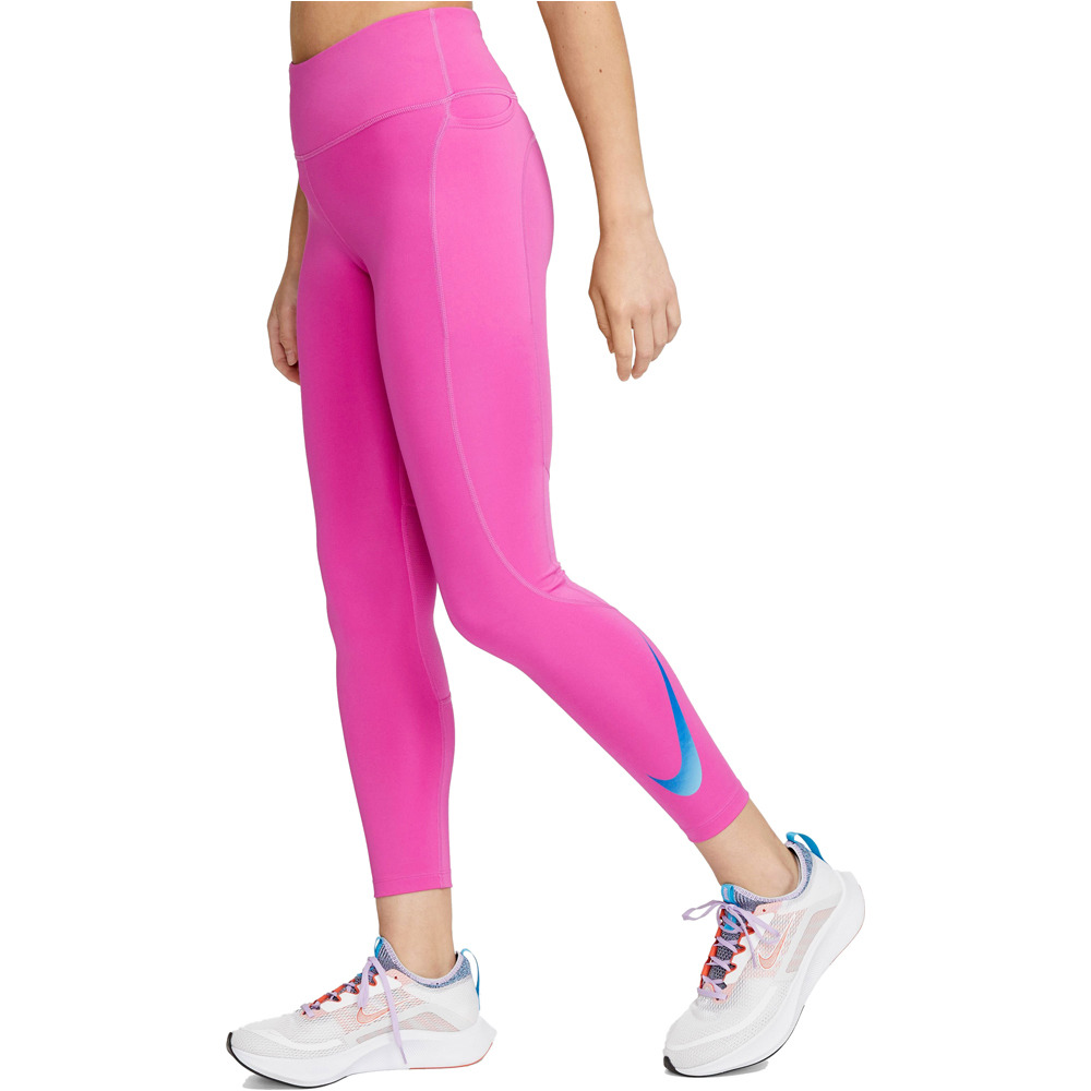 Dri-fit fast 7/8 tight malla larga running mujer Rosa (XL)