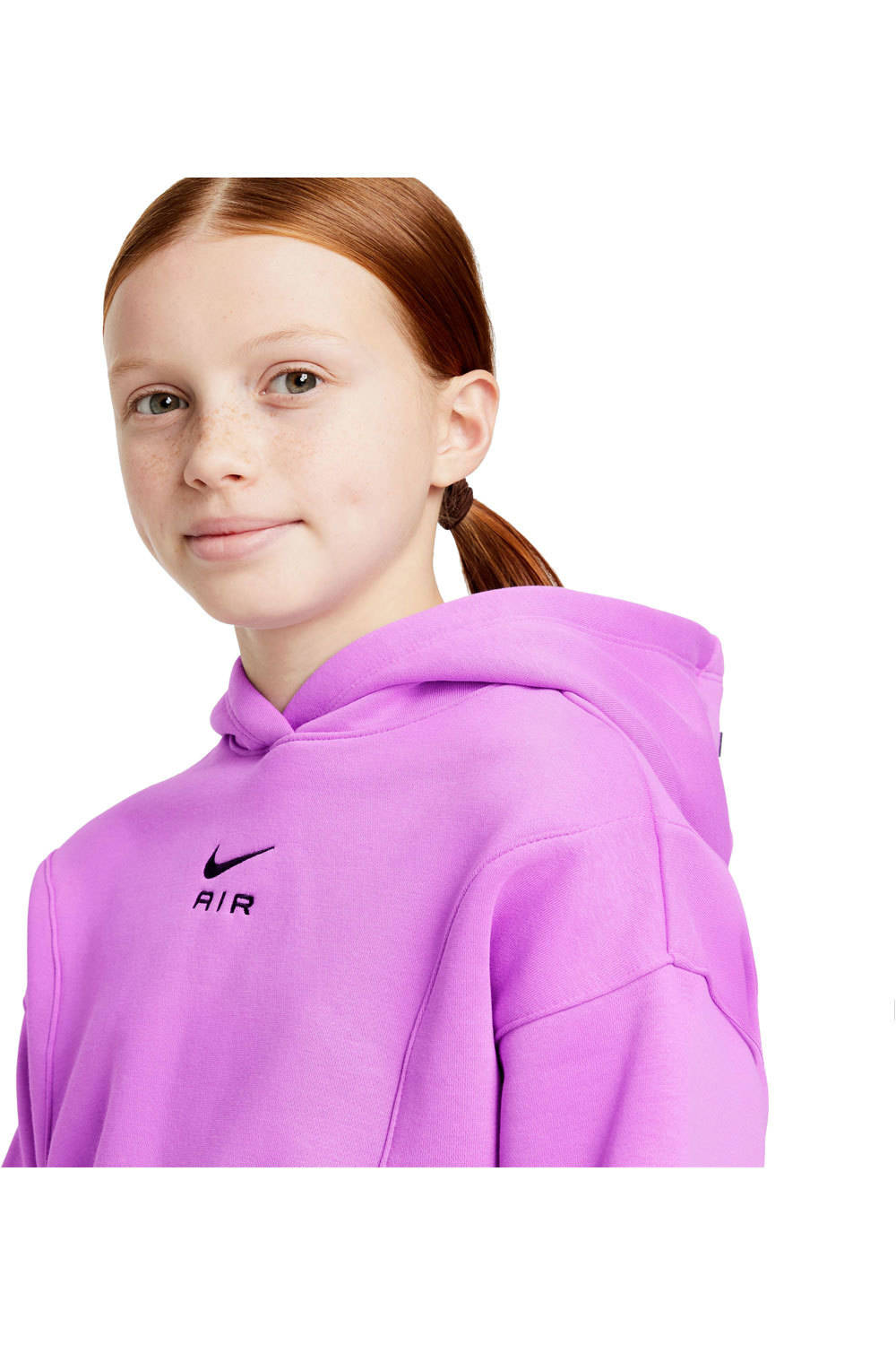 Nike sudadera niña G NSW AIR FT CROP HOODIE vista detalle