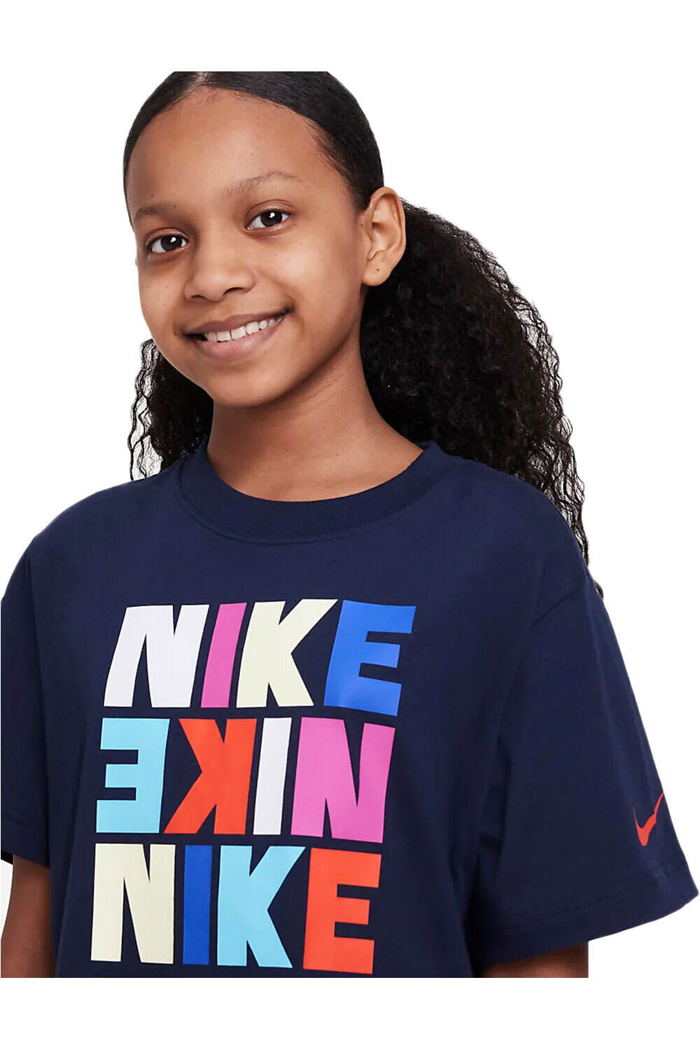 Nike camiseta manga corta niña G NSW TEE BOXY PRINT vista detalle