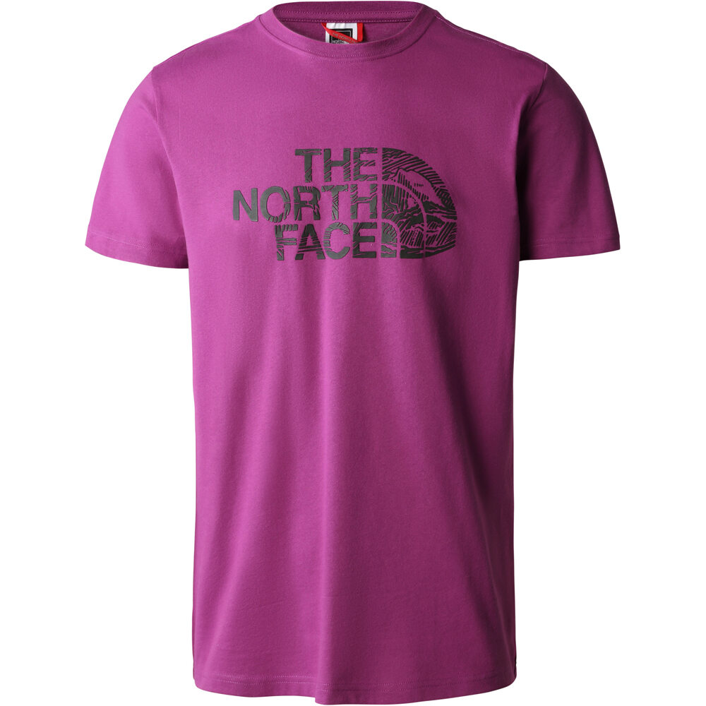 Woodcut dome camiseta manga corta hombre Morado