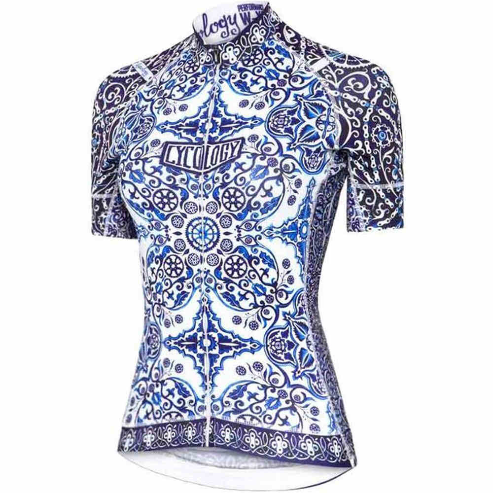 Cycology maillot manga corta mujer Majolica Women's  Cycling Jersey vista frontal