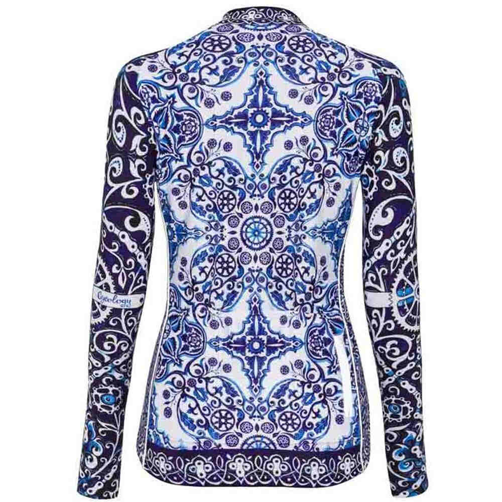 Cycology maillot manga larga mujer Majolica Women's Long Sleeve Jersey vista trasera